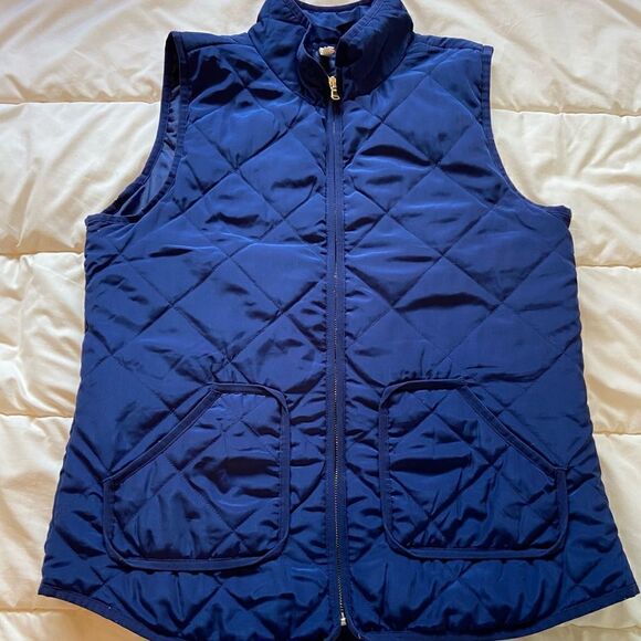 Red Camel Puffer Zip Vest Blue Sz Lrg Zip - Picture 1 of 8